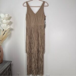 IDYLLWIND Fringe Dress Faux Suede Western Boho Country Festival Cowgirl Medium